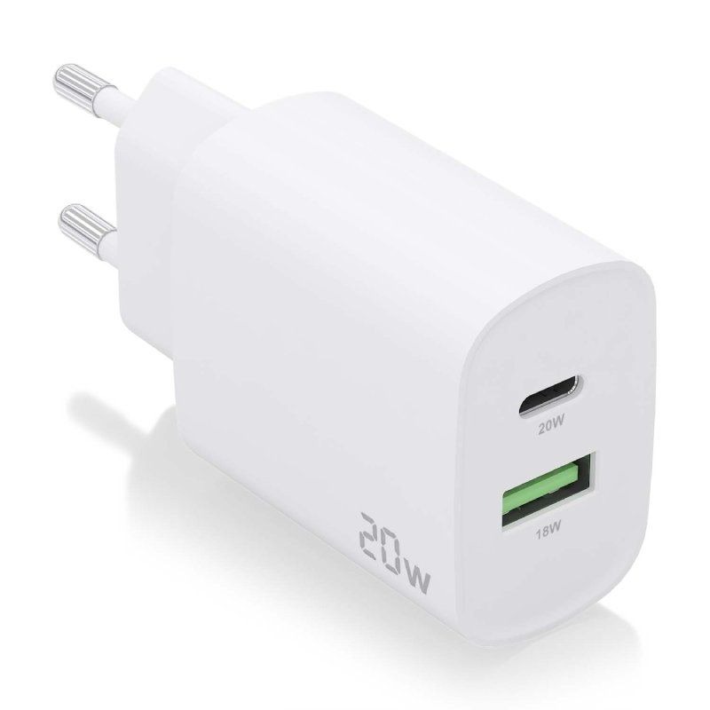 Carregador Aisens 20w USB/USB Tipo-C Branco